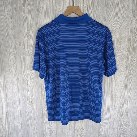 PGA Tour Men’s Medium Blue Golf Polo Short Sleeve Collared Shirt - Picture 3 of 8